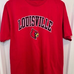 Louisville Cardinals Logo Red T-Shirt Men’s XL Louisville KY Football